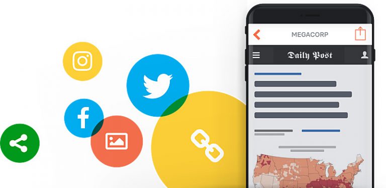 Share or edit content in your app– tchop makes it easy in the mobile world, too!