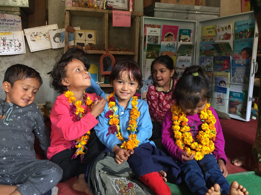 Kids in school in Nepal