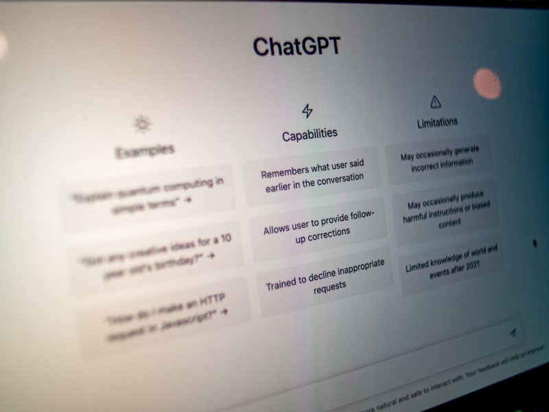 ChatGPT main screen